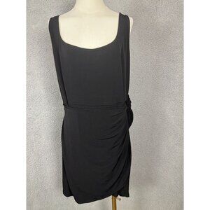 Bar III Women's Black Wrap Sleeveless Cocktail Dress Stretch  3X New Without Tag